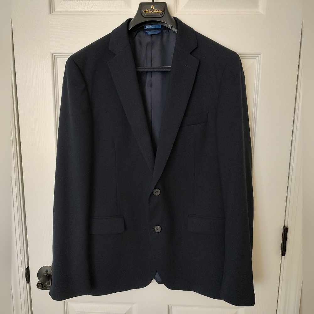 14th & Union Blazer Jacket Men 42R Navy Blue Notch Lapel Double Vented Office